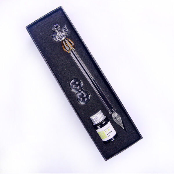 Transparent Girl Glass Pen Dipped In Pen Pen Stationery Crystal Pen - Image 3