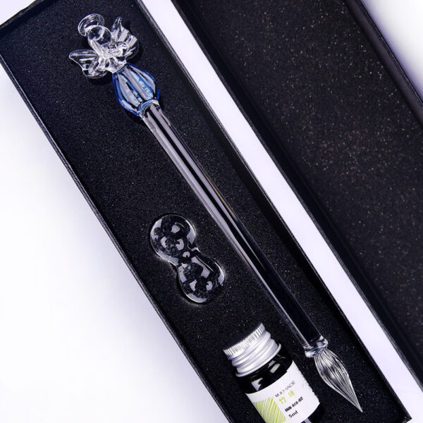 Transparent Girl Glass Pen Dipped In Pen Pen Stationery Crystal Pen - Image 5