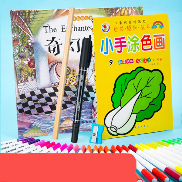 Watercolor Pen Set Primary School Students Soft-tip Colored Pens - Image 2